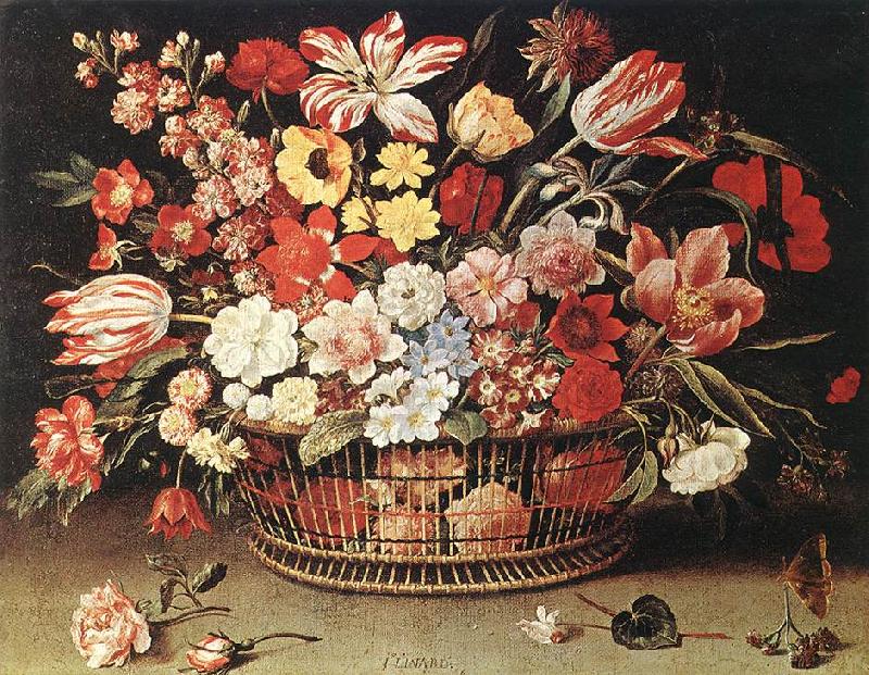 LINARD, Jacques Basket of Flowers 67 oil painting image